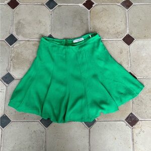 Sandro Green Flared Skirt